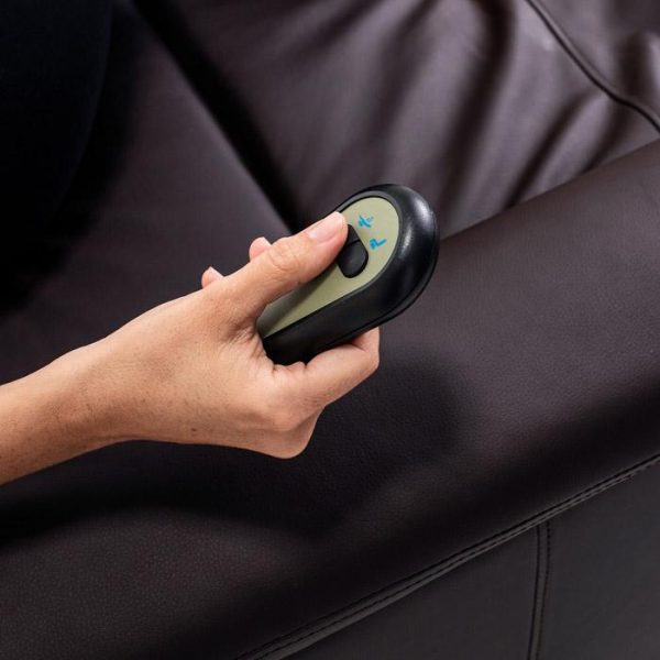 Sillón eléctrico económico con masaje y calor color marrón en vinil - Imagen 4