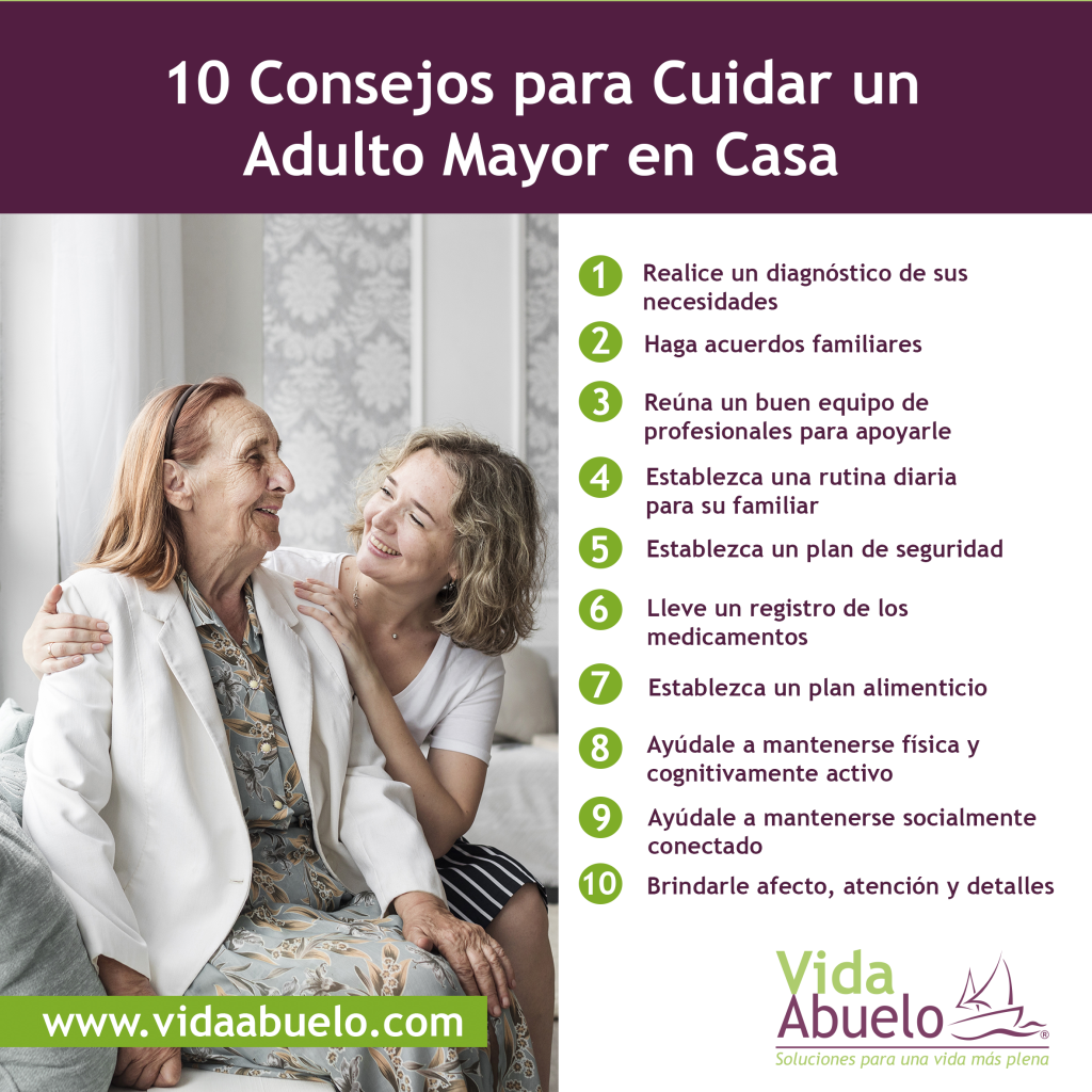 10 Consejos para Cuidar un Adulto Mayor en Casa - Vida Abuelo