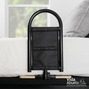 Soporte estilo bastón para cama con organizador