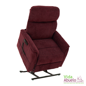 Sillón con elevación en tela Cabernet
