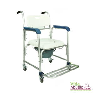 Silla comodo para ducha con ruedas