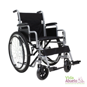 Silla de ruedas todoterreno gris