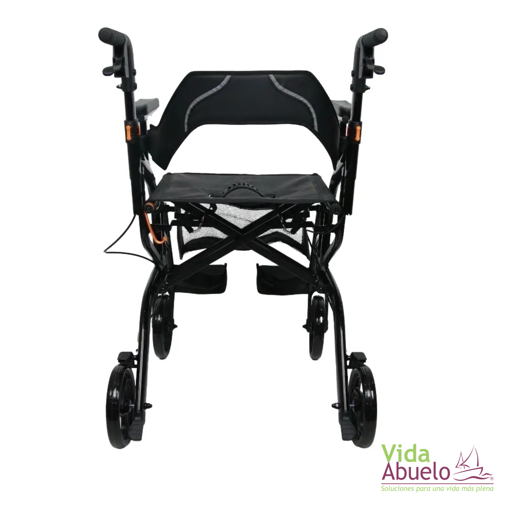 Andador Rollator 2 en 1 de lujo negro - Imagen 3