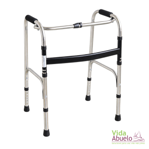 Andador plegable sin ruedas cromado