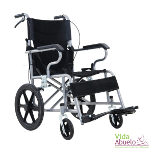 Silla de ruedas de traslado compacta, portátil y ligera