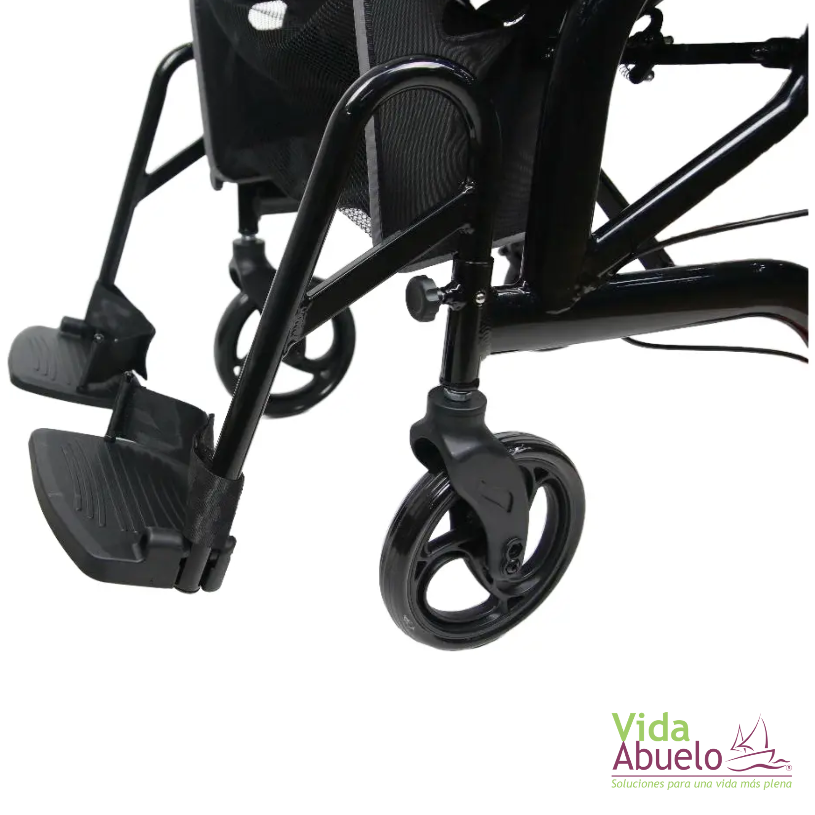 Andador Rollator 2 en 1 de lujo negro - Imagen 7
