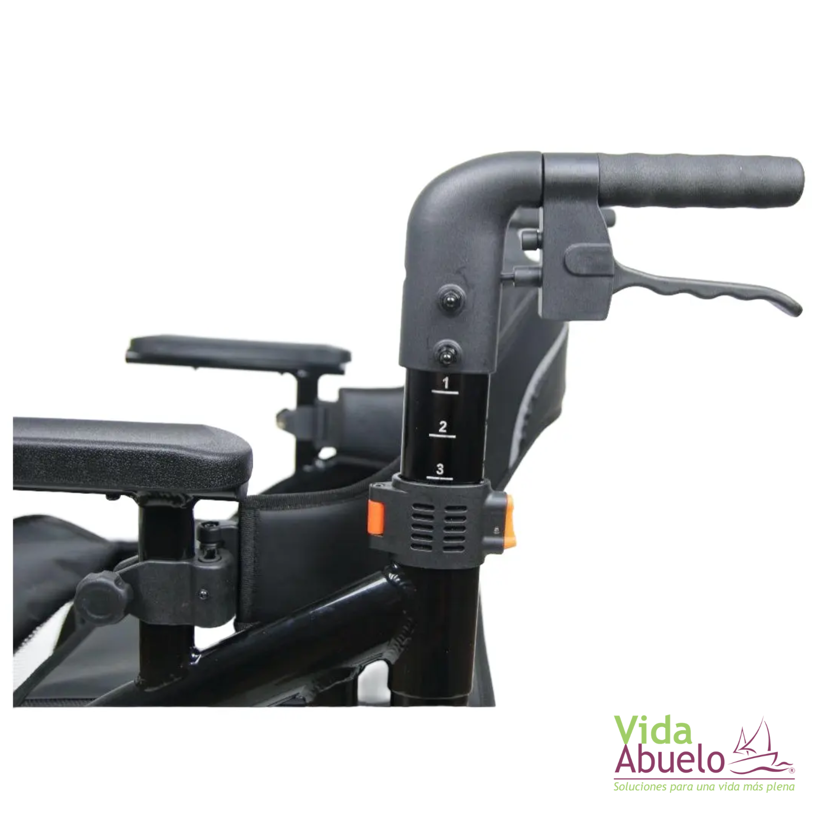 Andador Rollator 2 en 1 de lujo negro - Imagen 6