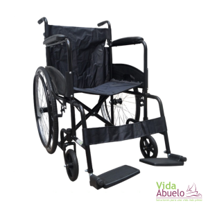 Silla de ruedas económica rin de rayos neumática, con descansapies desmontables