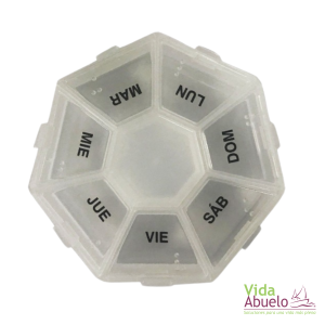 Pastillero semanal circular, pack de 2 piezas