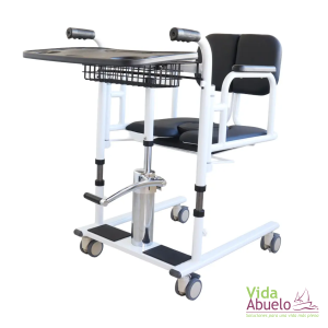 Silla comodo de transferencia con mesa de alimentos