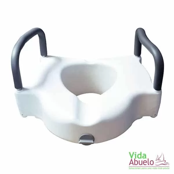 Asiento con aumento para baño con seguro y brazos de apoyo - Imagen 2