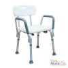 Silla ajustable para ducha con respaldo y asas de apoyo