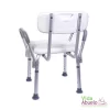 Silla ajustable para ducha con respaldo y asas de apoyo - Imagen 2