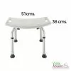 Banca sencilla para ducha o baño, altura ajustable - Imagen 2