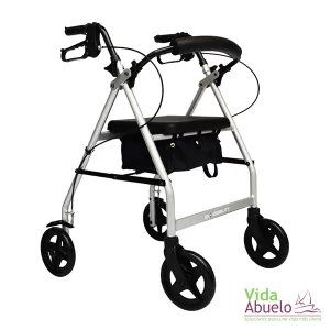 Andador Rollator con bolsa o canastilla y asiento de vinil Titanium