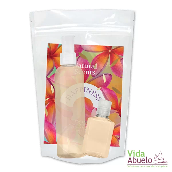 Kit Natural Scents de perfume y crema corporal collection happiness