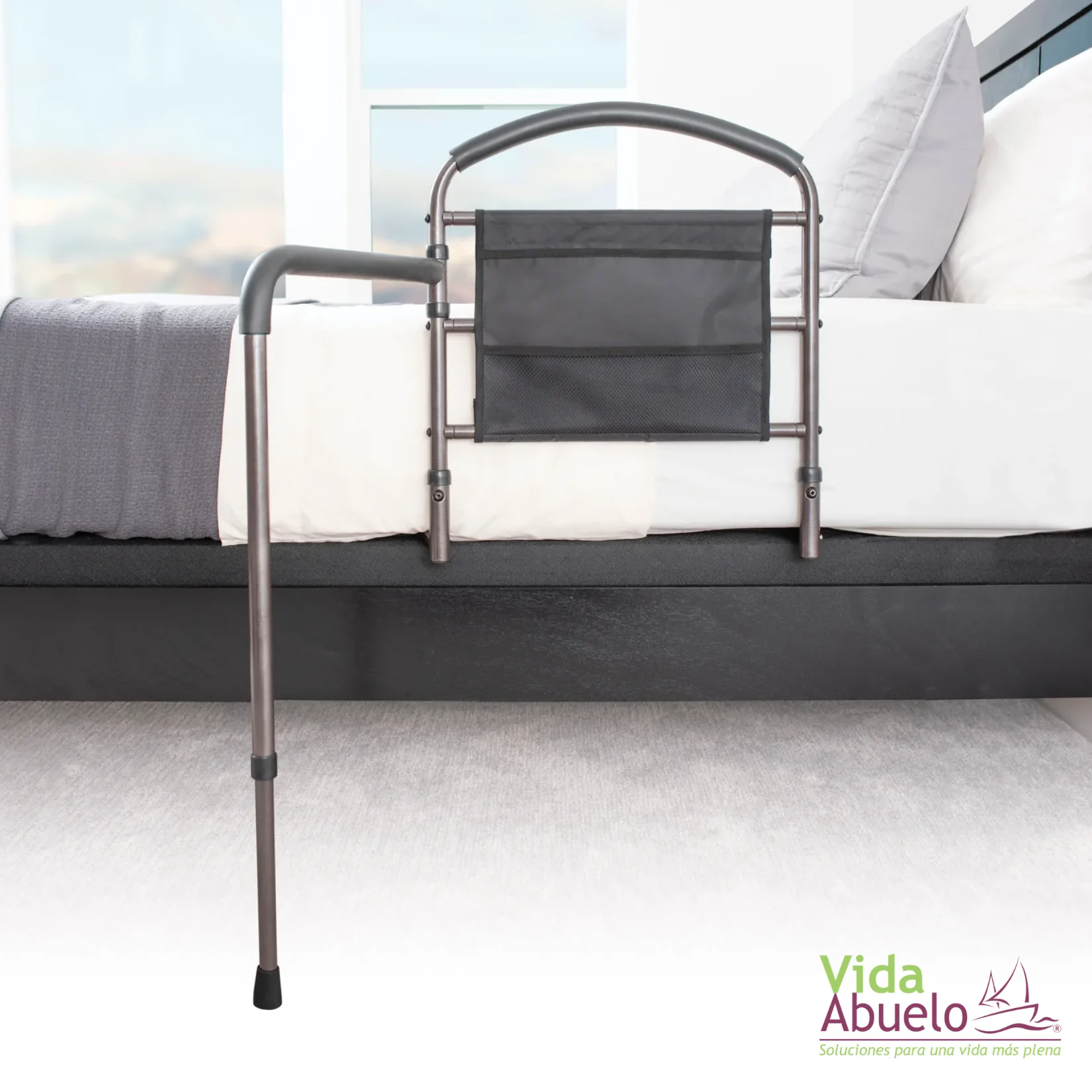 Barandal de seguridad para cama con Brazo Giratorio