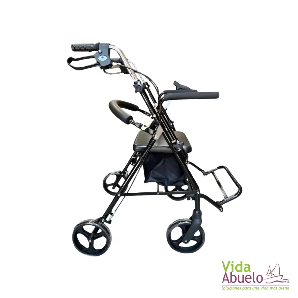 Andador rollator y silla de traslado económico 2 en 1