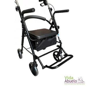 Andador rollator y silla de traslado económico 2 en 1