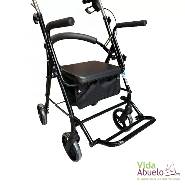 Andador rollator y silla de traslado económico 2 en 1