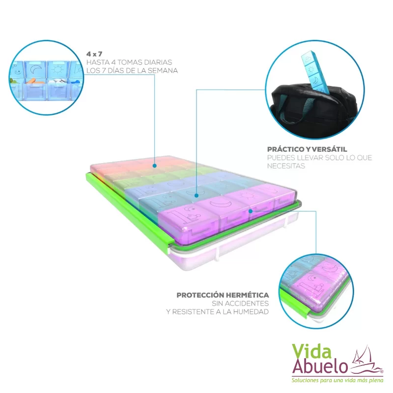 Pastillero semanal de 4 tomas - Imagen 4