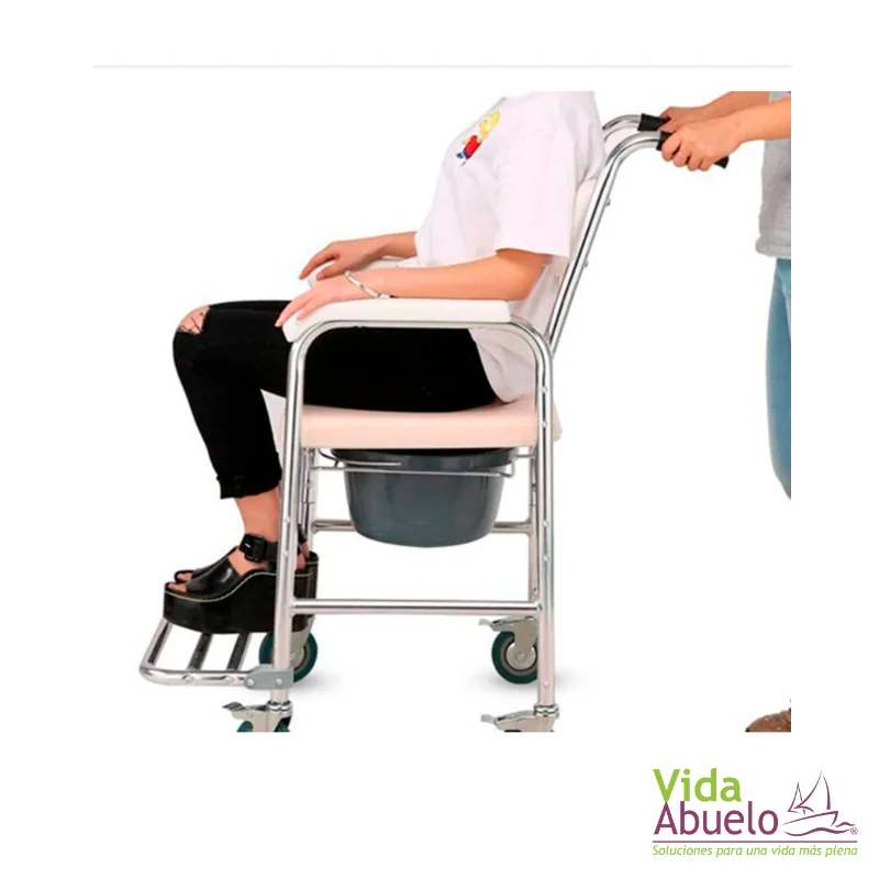Silla cómodo con ruedas para baño o regadera - Imagen 3