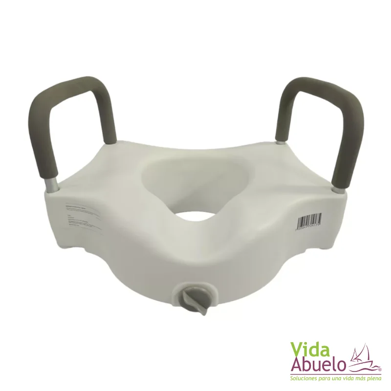 Aumento económico para wc con seguro y brazos de apoyo