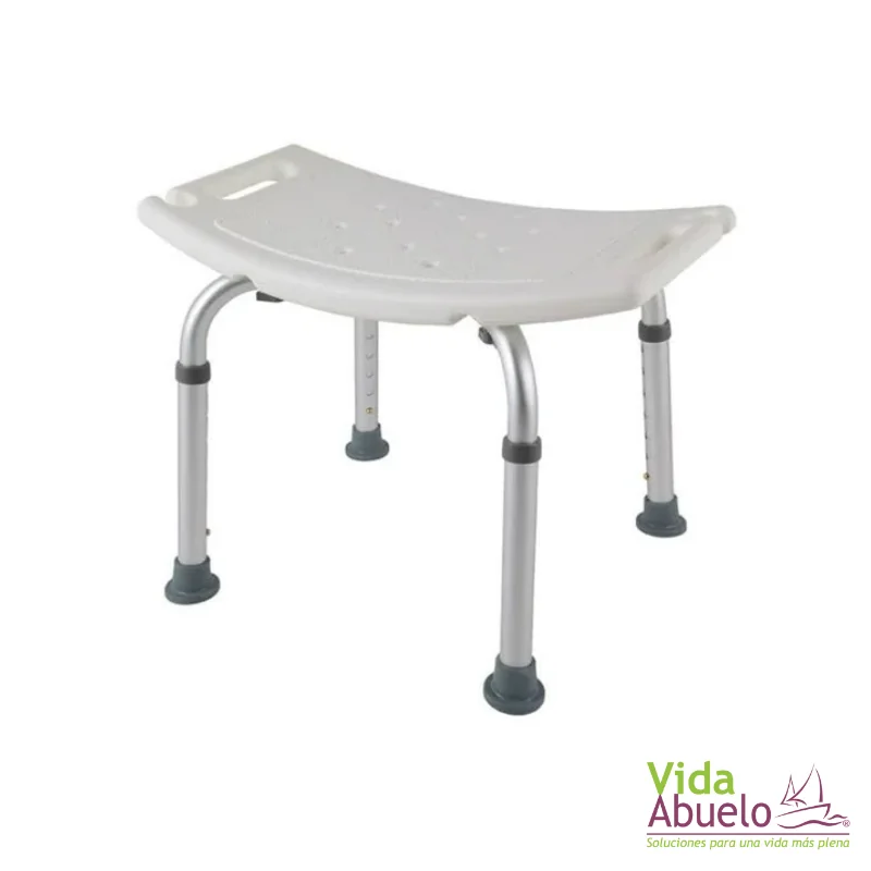 Banca sencilla para ducha o baño, altura ajustable