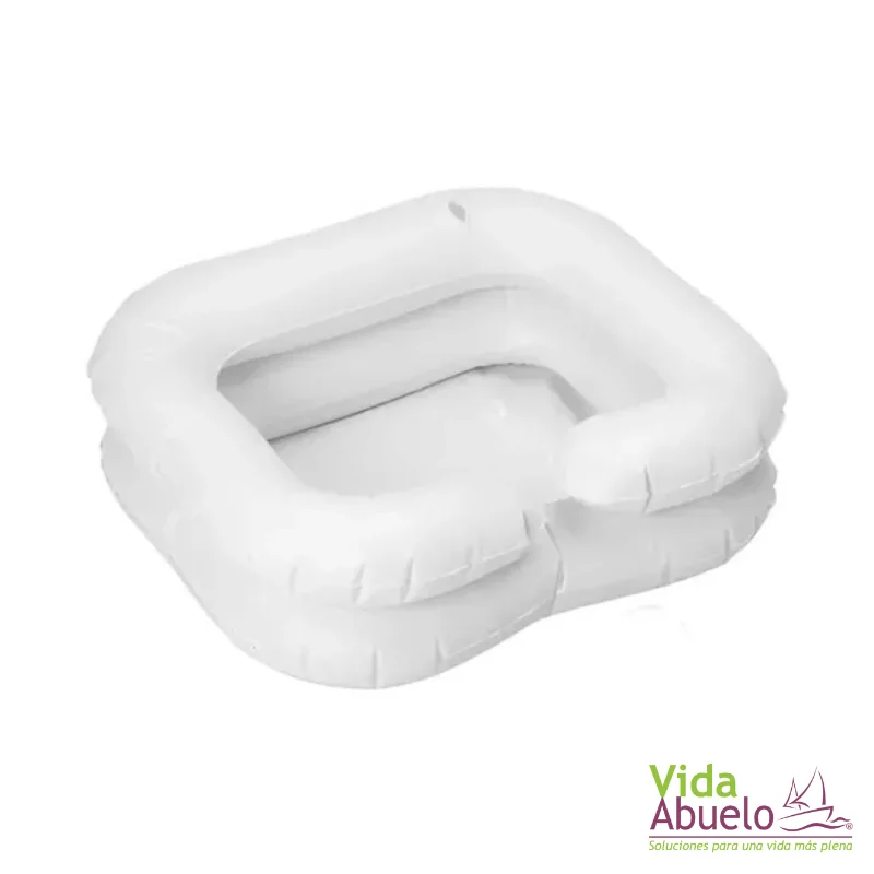 Tina inflable para enjuagar cabello, portátil y cómoda