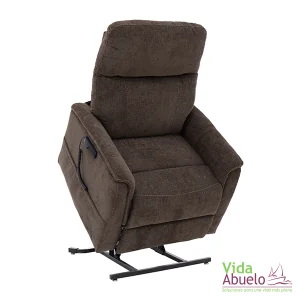 Sillón con elevación en tela Latte