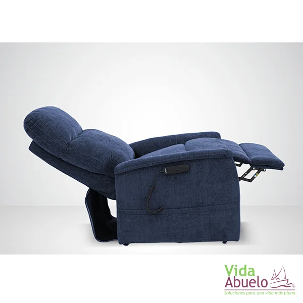 Sillón con elevación en tela Azul - Imagen 2