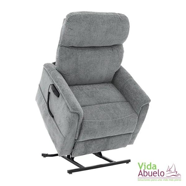 Sillón con elevación en tela Gris