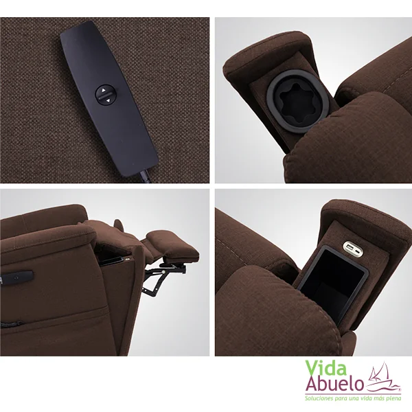 Sillón para sobrepeso de lujo con elevación - Imagen 4