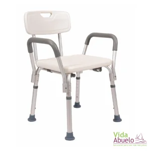 Silla para ducha con brazos y respaldo