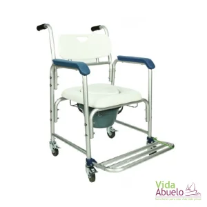 Silla comodo para ducha con ruedas