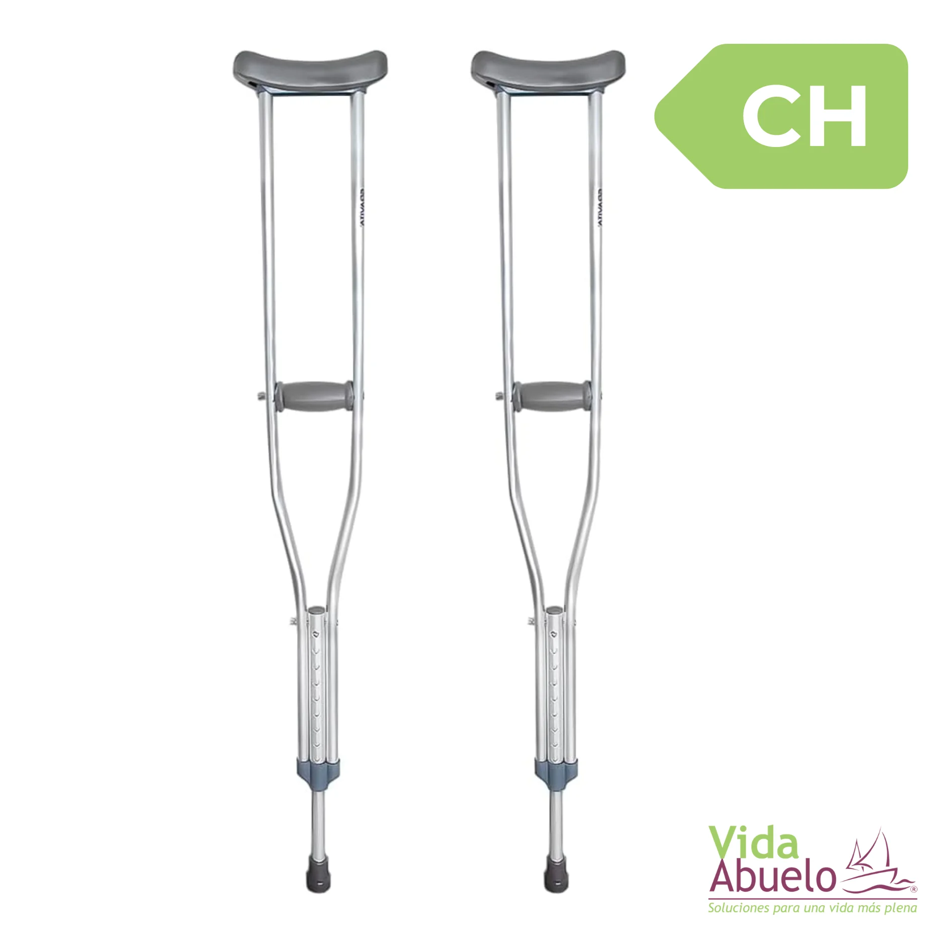 Par de muletas resistentes y ligeras CH
