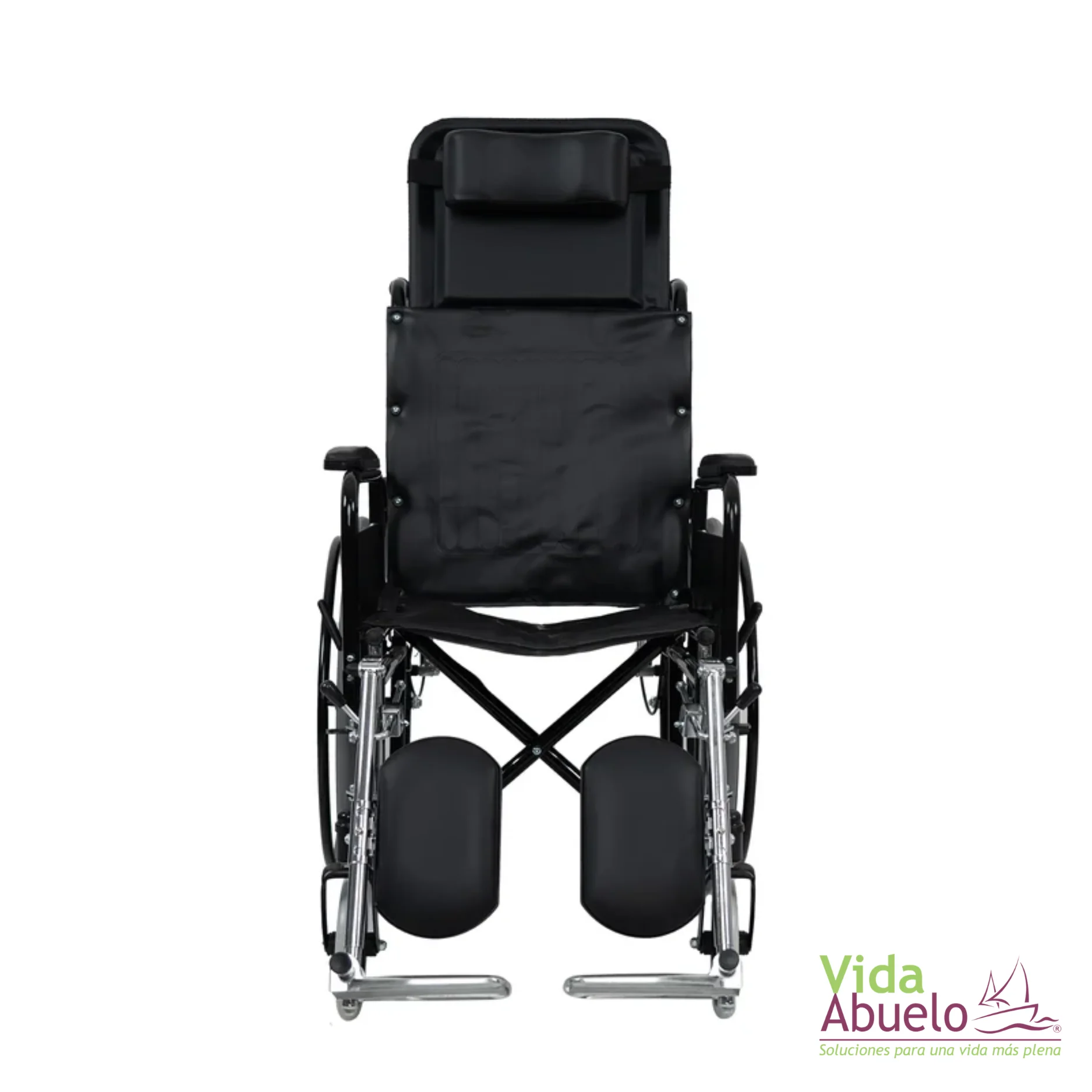 Silla de ruedas reclinable negra - Imagen 5
