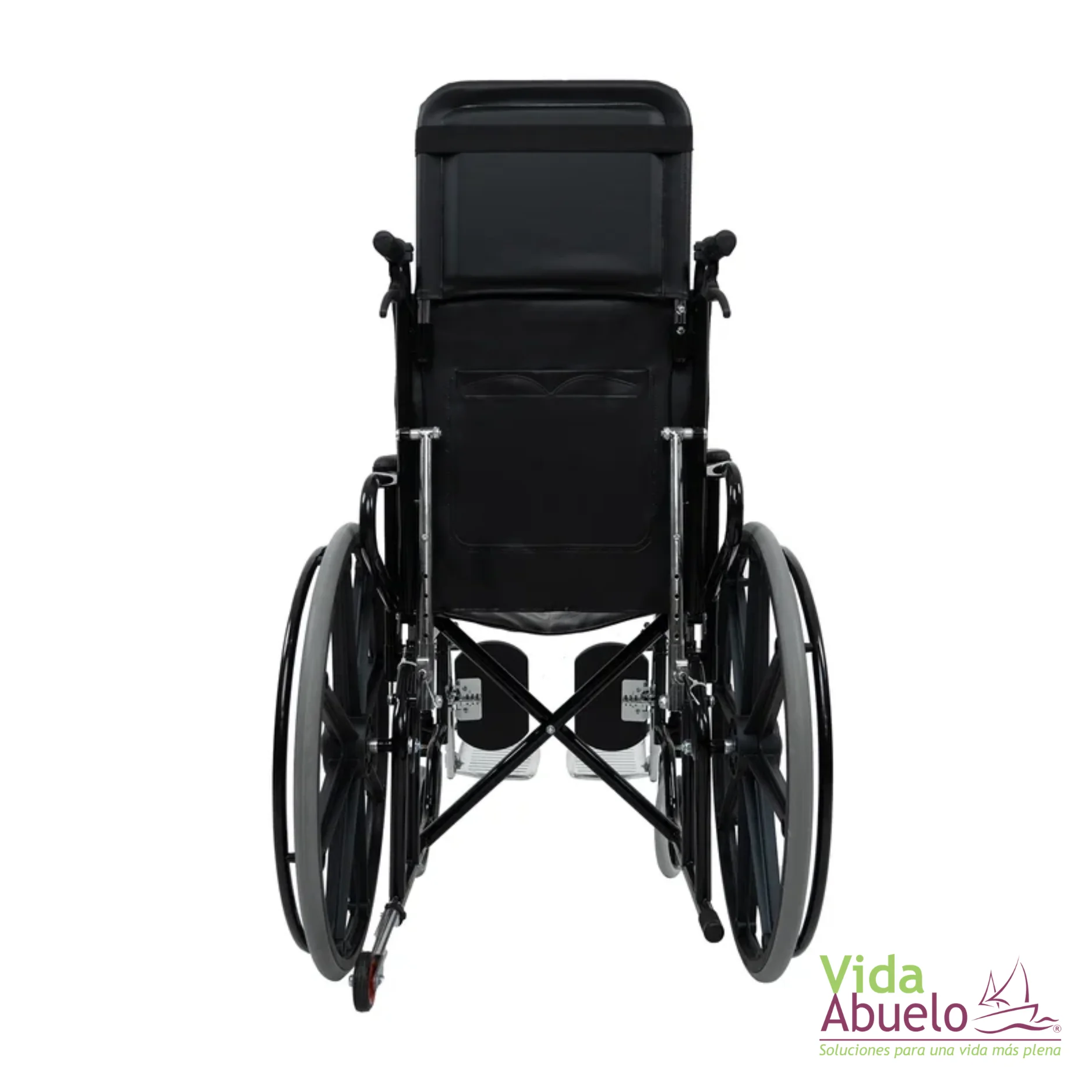Silla de ruedas reclinable negra - Imagen 4