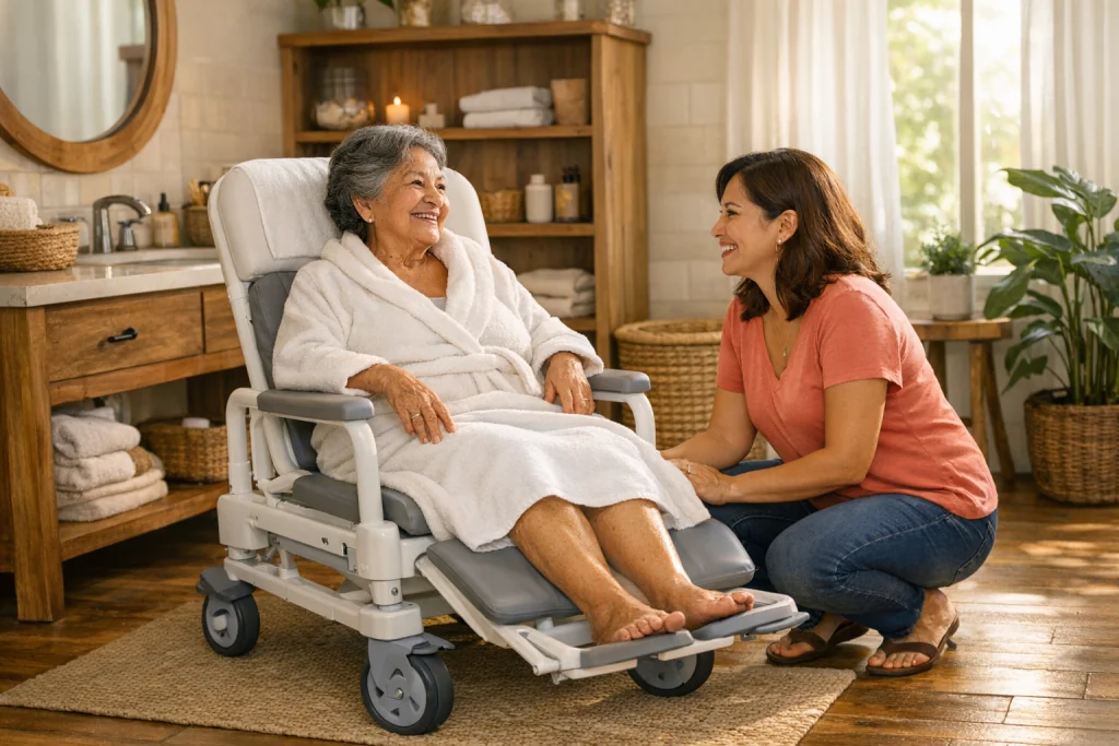 sillas cómodo con ruedas adultos mayores