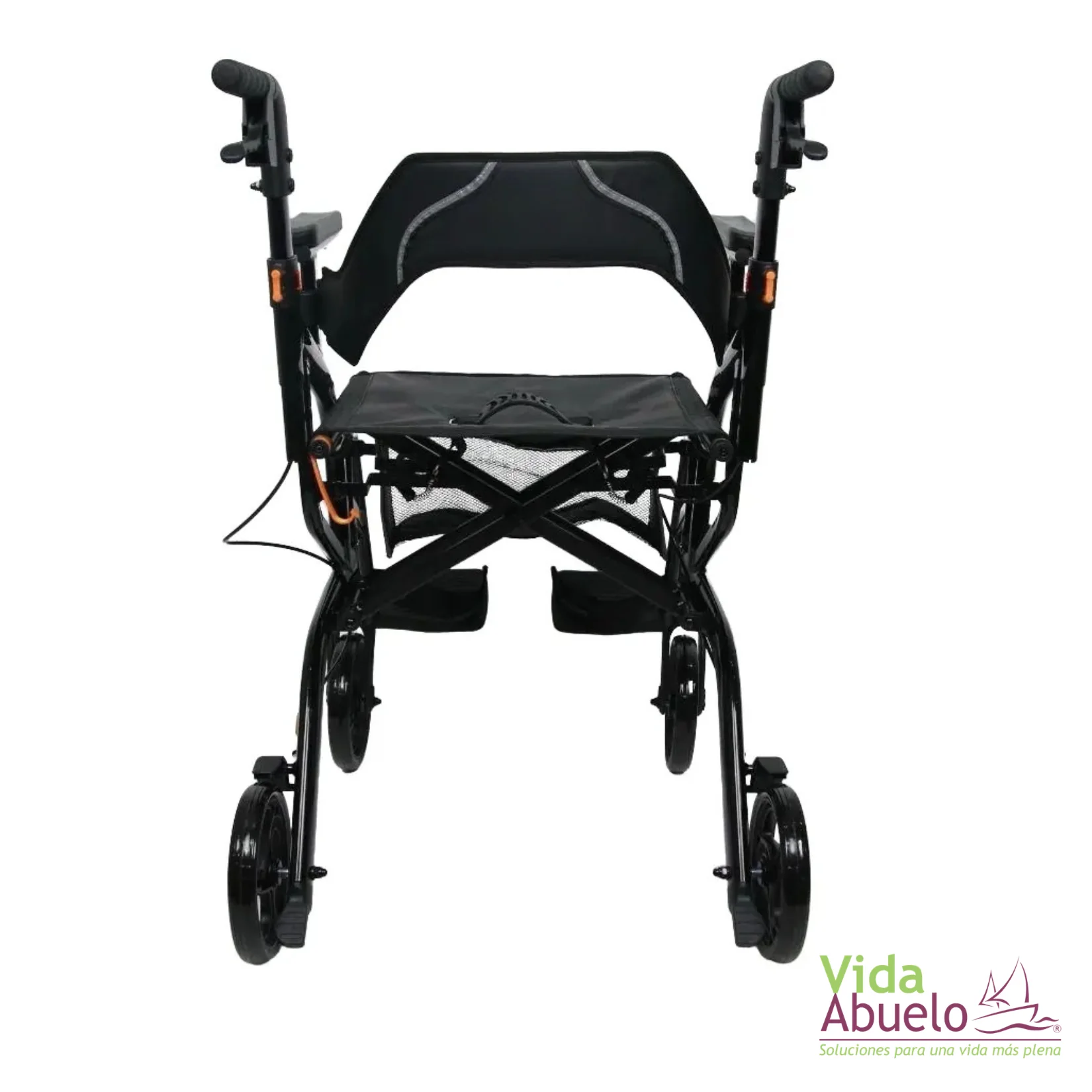 Andador Rollator 2 en 1 de lujo negro - Imagen 3