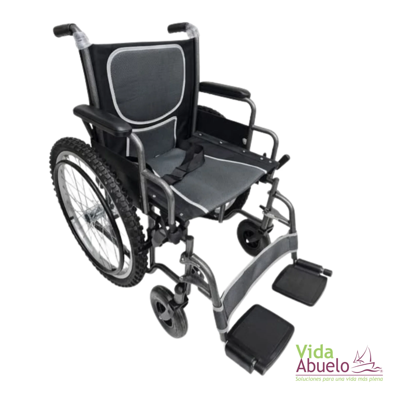 Silla de ruedas todoterreno de lujo gris