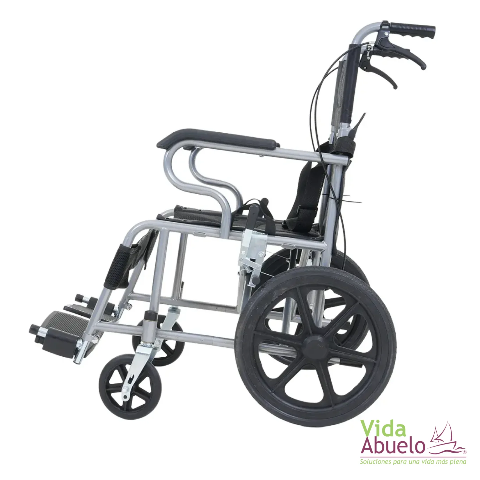 Silla de ruedas de traslado compacta, portátil y ligera - Imagen 3