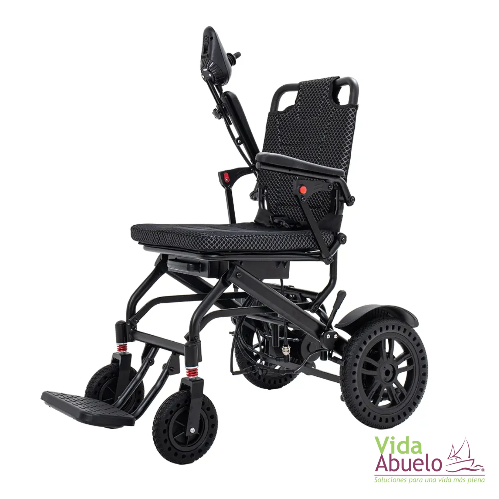 Silla de ruedas eléctrica, práctica y plegable para viaje con batería de litio - Imagen 2