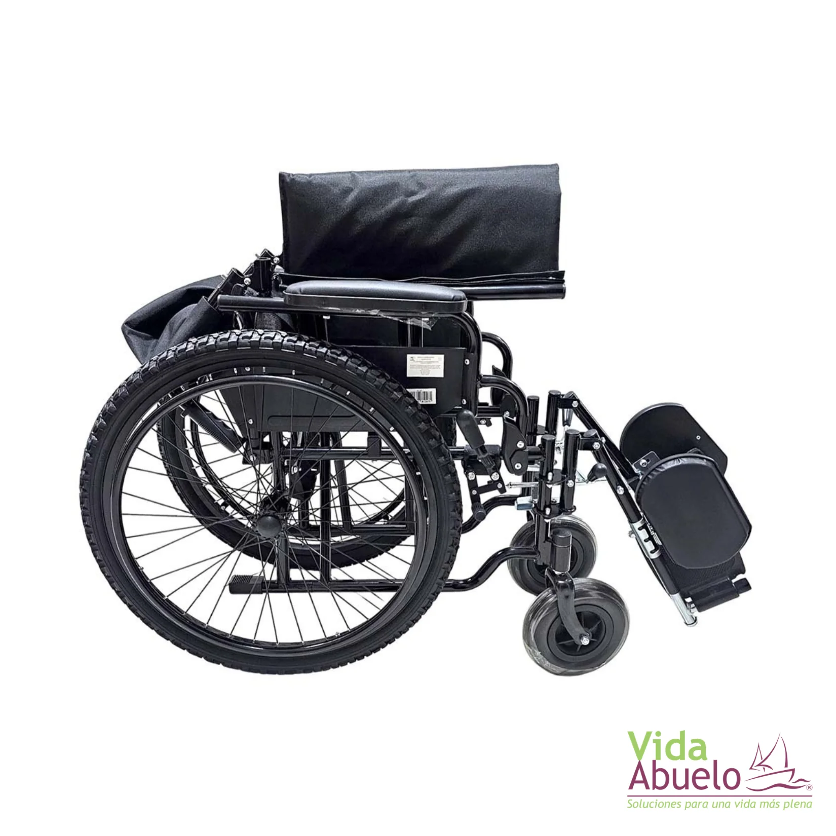 Silla de ruedas todoterreno con elevapiernas y respaldo abatible - Imagen 3