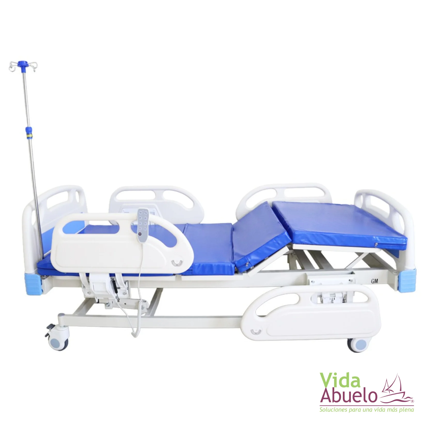 Cama de hospital eléctrica de 3 motores tipo hospitalaria con accesorios - Imagen 3