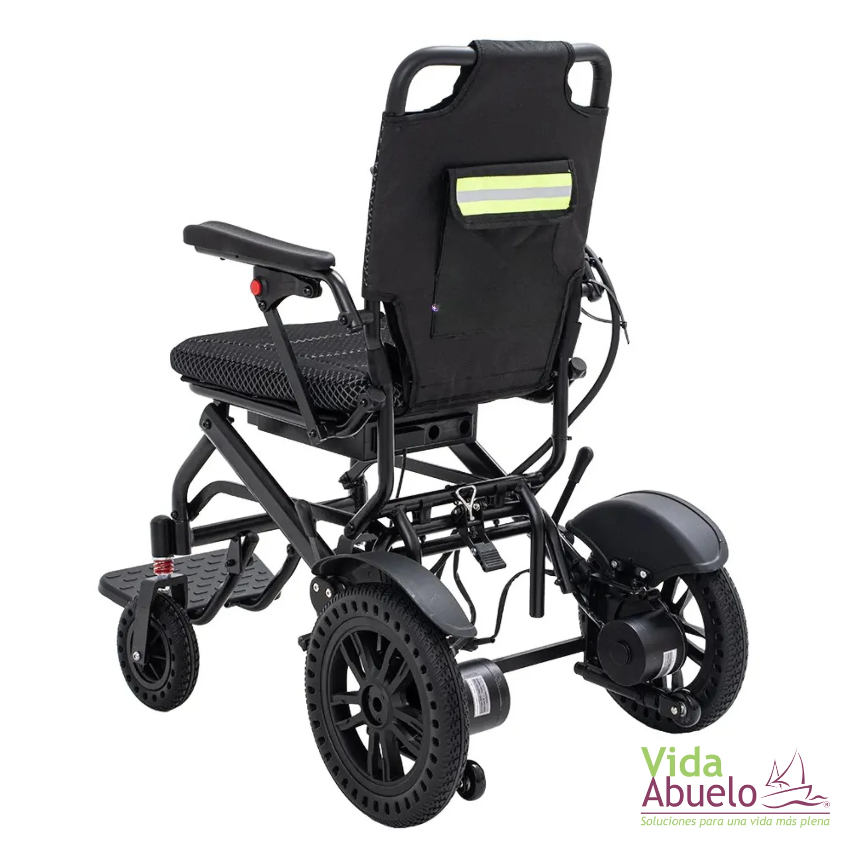 Silla de ruedas eléctrica, práctica y plegable para viaje con batería de litio - Imagen 5