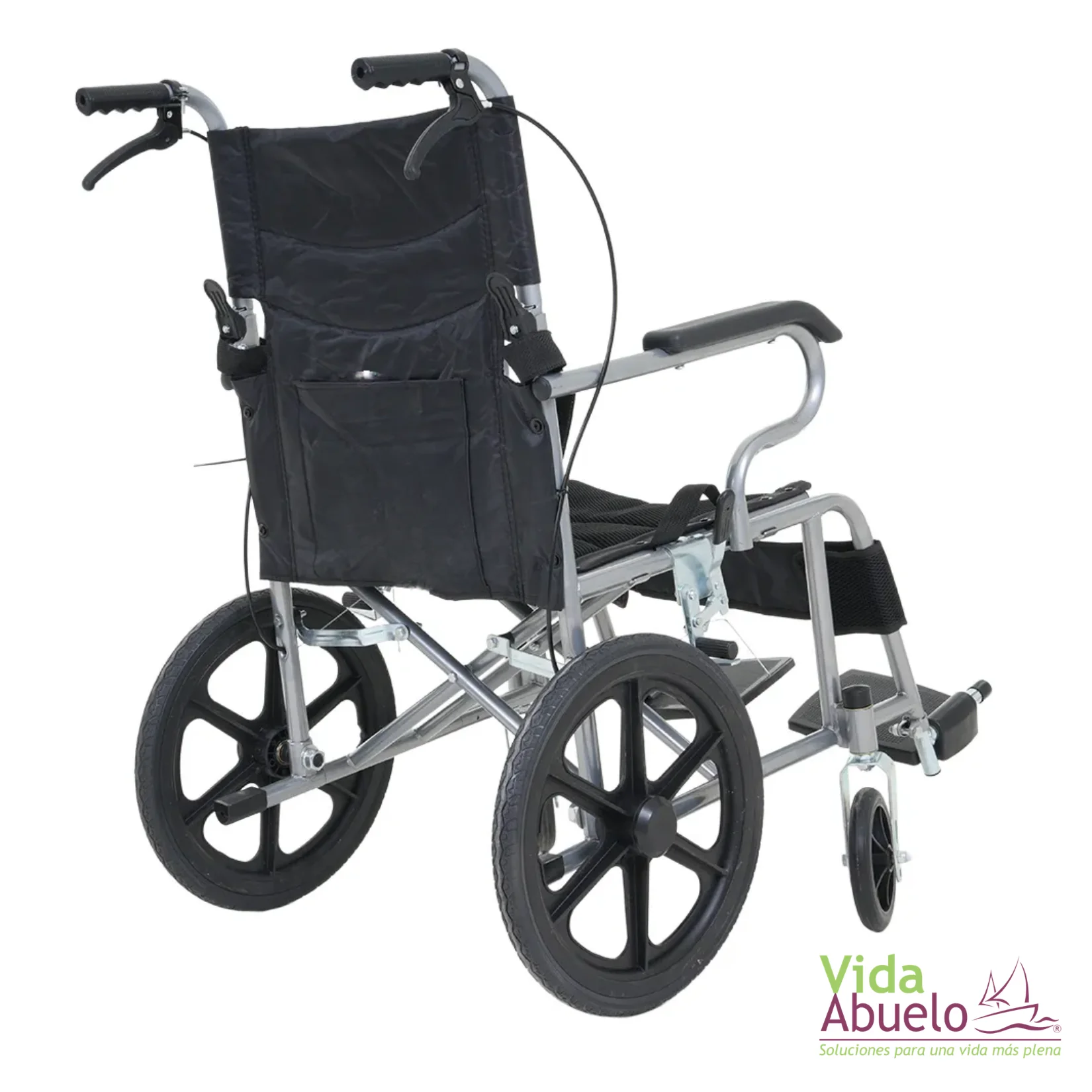 Silla de ruedas de traslado compacta, portátil y ligera - Imagen 4