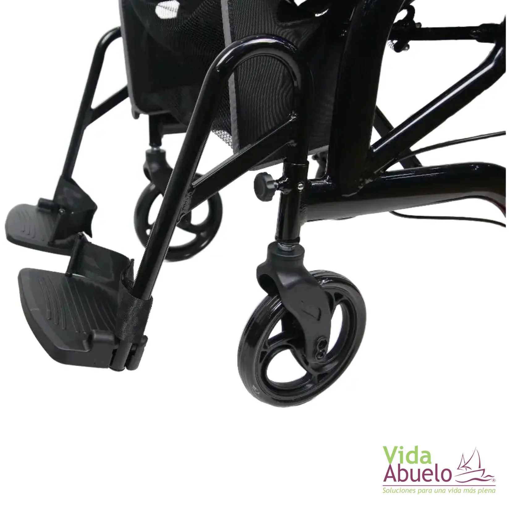 Andador Rollator 2 en 1 de lujo negro - Imagen 7