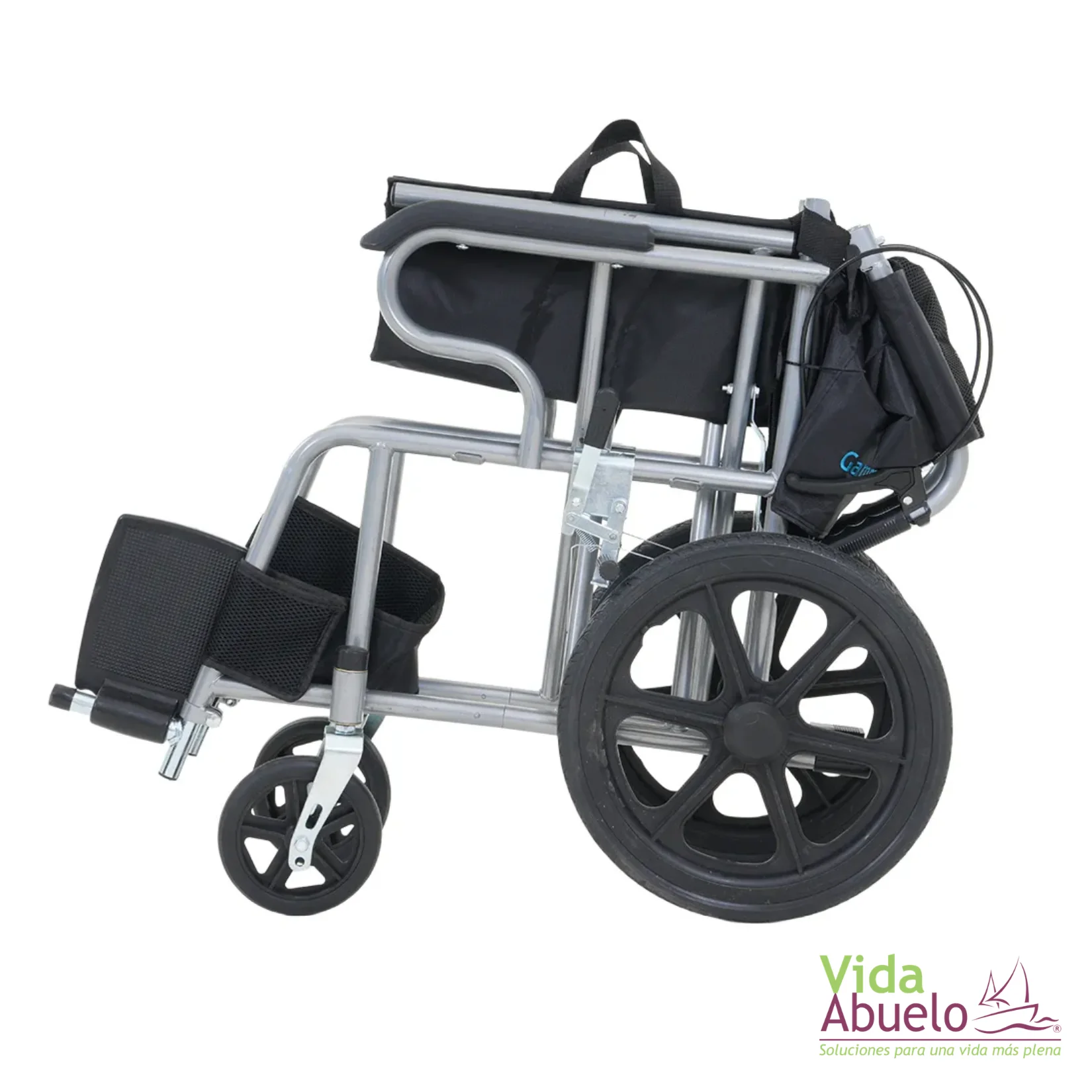 Silla de ruedas de traslado compacta, portátil y ligera - Imagen 5