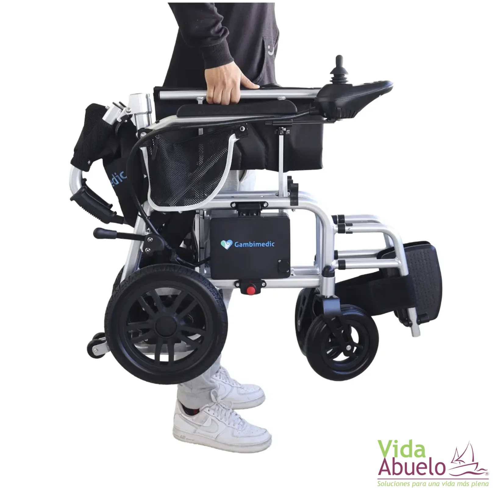 Silla de ruedas eléctrica ligera y transportable con baterías de litio - Imagen 7